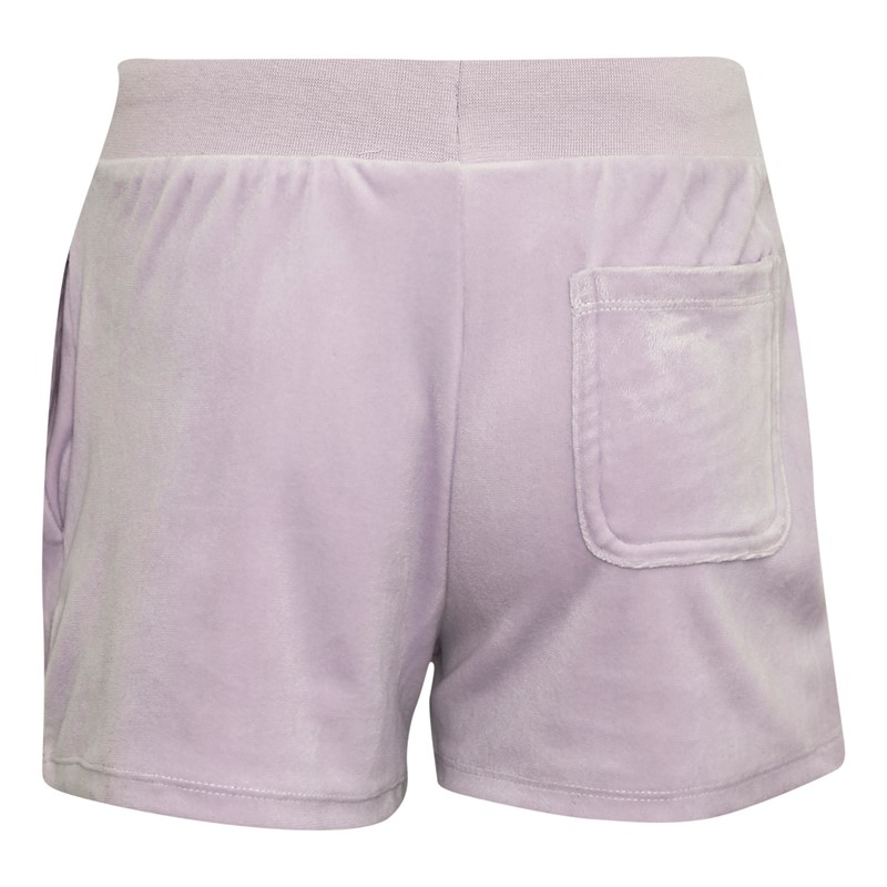 Juicy Couture Girls Regular Fitted T-Shirt And Velour Shorts Co-Ord Set Pastel Lilac