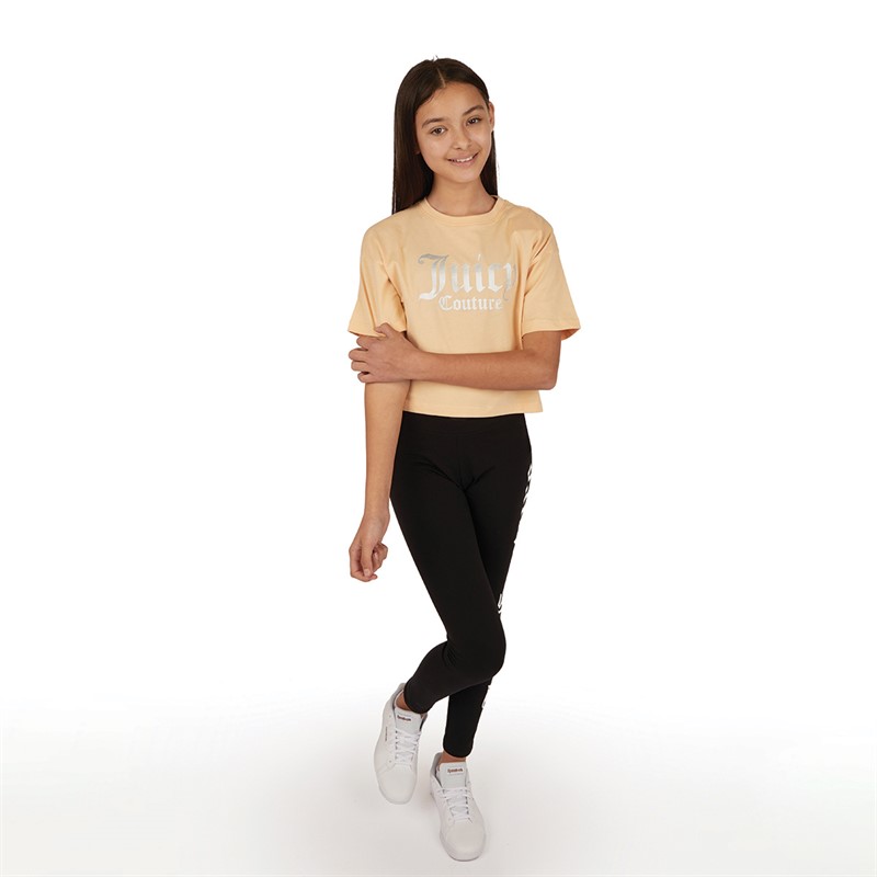 Juicy Couture Girls Oversized Boxy T-Shirt Peach Fuzz