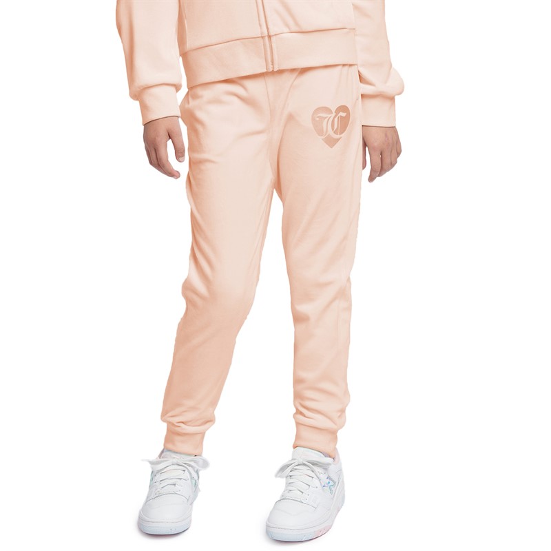 Juicy Couture Girls Velour Zip Thru Tracksuit Peach Fuzz