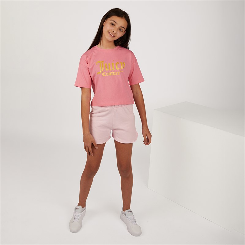 Juicy Couture Girls Oversized Boxy T-Shirt Pink