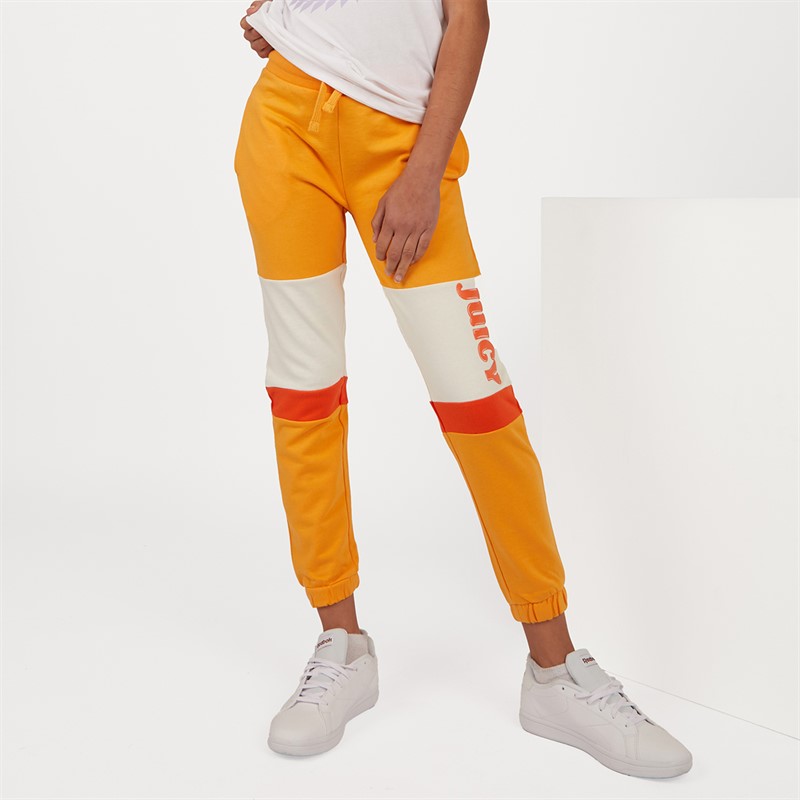 Juicy Couture Girls Cut And Sew Joggers Blazing Orange