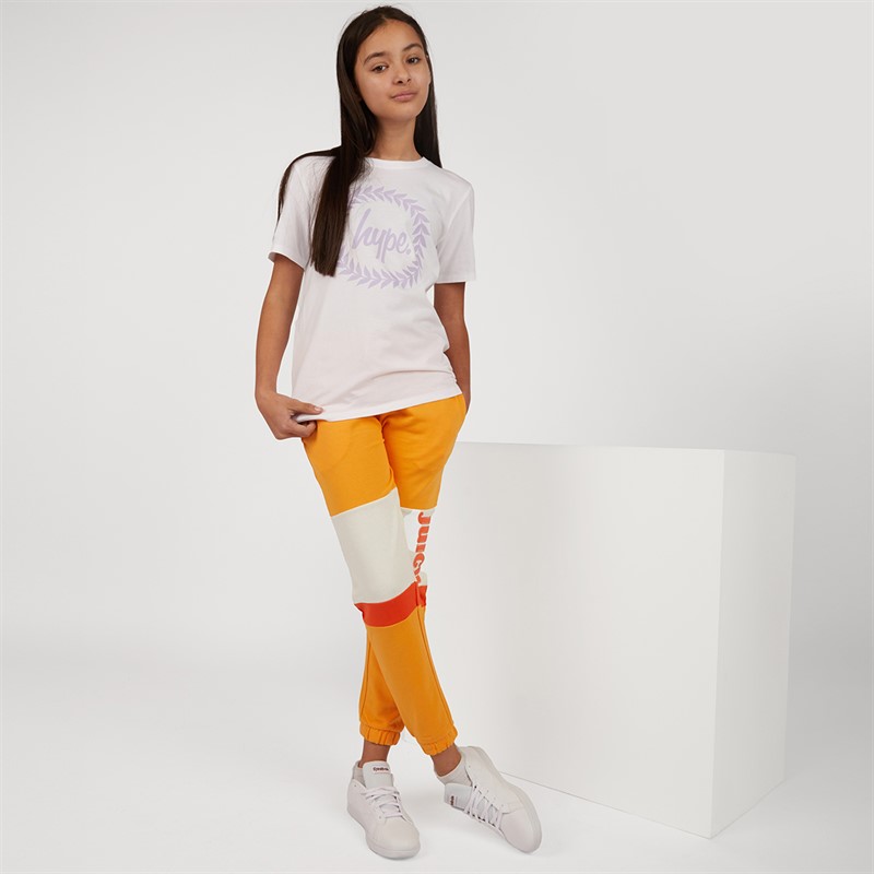 Juicy Couture Girls Cut And Sew Joggers Blazing Orange