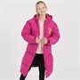 Juicy Couture Girls Longline Puffer Jacket Festival Fuchsia