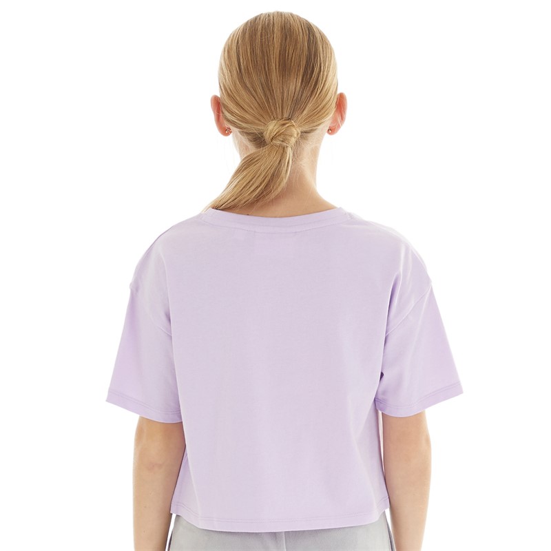 Juicy Couture Girls Tonal Boxy T-Shirt Lavenula