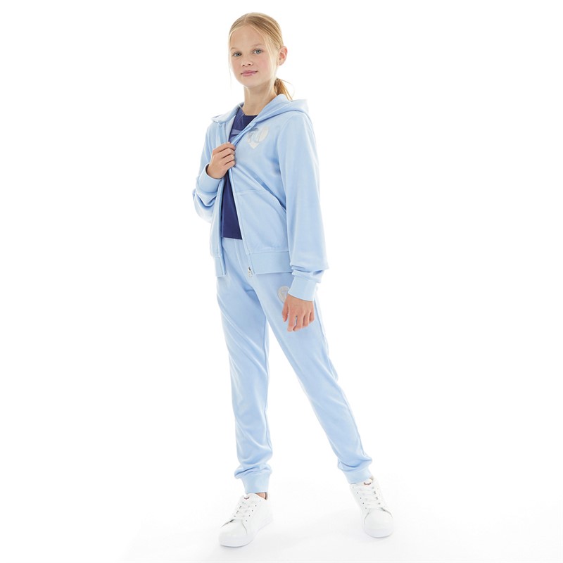 Juicy Couture Girls Velour Tracksuit Della Robbia Blue