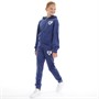 Juicy Couture Girls Velour Heart Logo Tracksuit Blue Print
