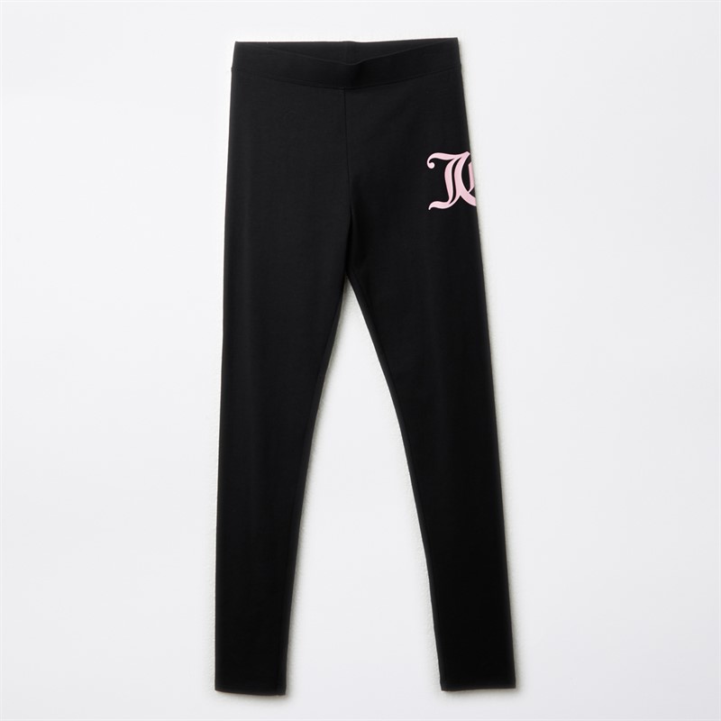 Juicy Couture Girls Logo Leggings Jet Black