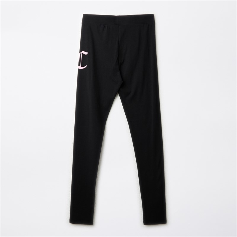 Juicy Couture Girls Logo Leggings Jet Black