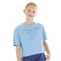 Juicy Couture Girls Tonal Boxy T-Shirt Della Robbia Blue