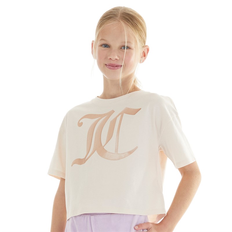 Juicy Couture Girls Tonal Boxy T-Shirt Shell