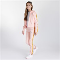 Juicy Couture Girls Glitter Stripe Hoodie And Joggers Tracksuit Set Strawberry Cream