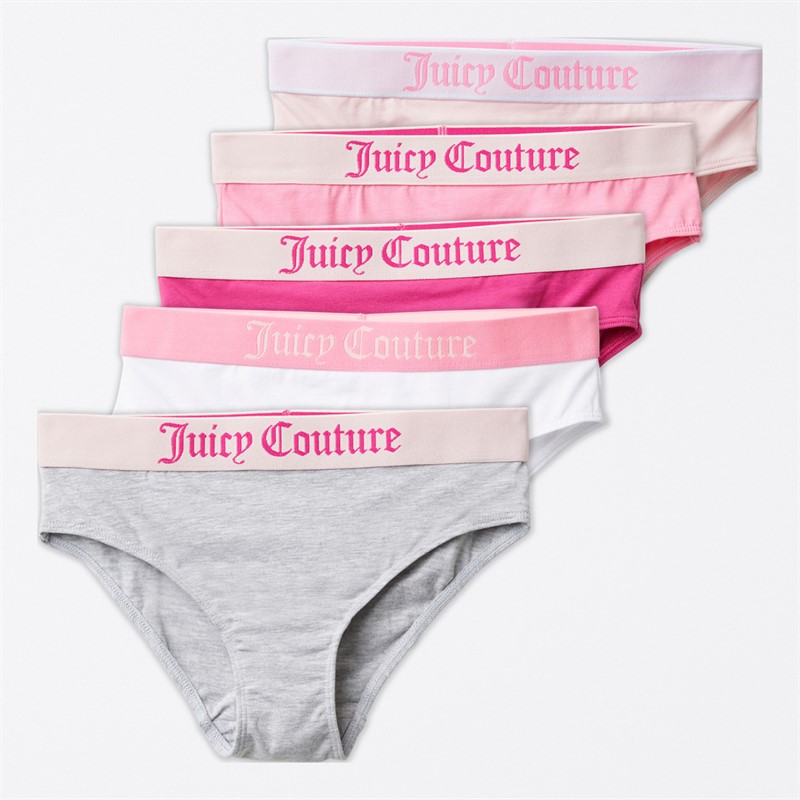 Juicy Couture Girls Five Pack Briefs Pink