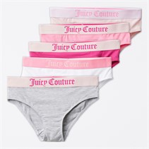 Juicy Couture Girls Five Pack Briefs Pink