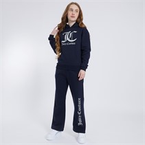 Juicy Couture Komplet dresowy z bluzą z kapturem i szerokimi nogawkami dla dziewczynki kolor nocne niebo