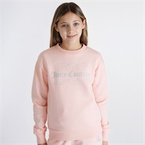 Juicy Couture Girls Crew Neck Sweatshirt Strawberry Cream