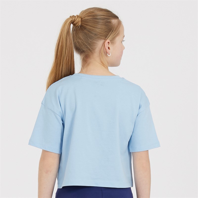 Juicy Couture Girls Tonal Boxy T-Shirt Powder Blue