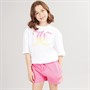 Juicy Couture Girls Oversized T-Shirt And Jersey Shorts Set Pink Cosmos