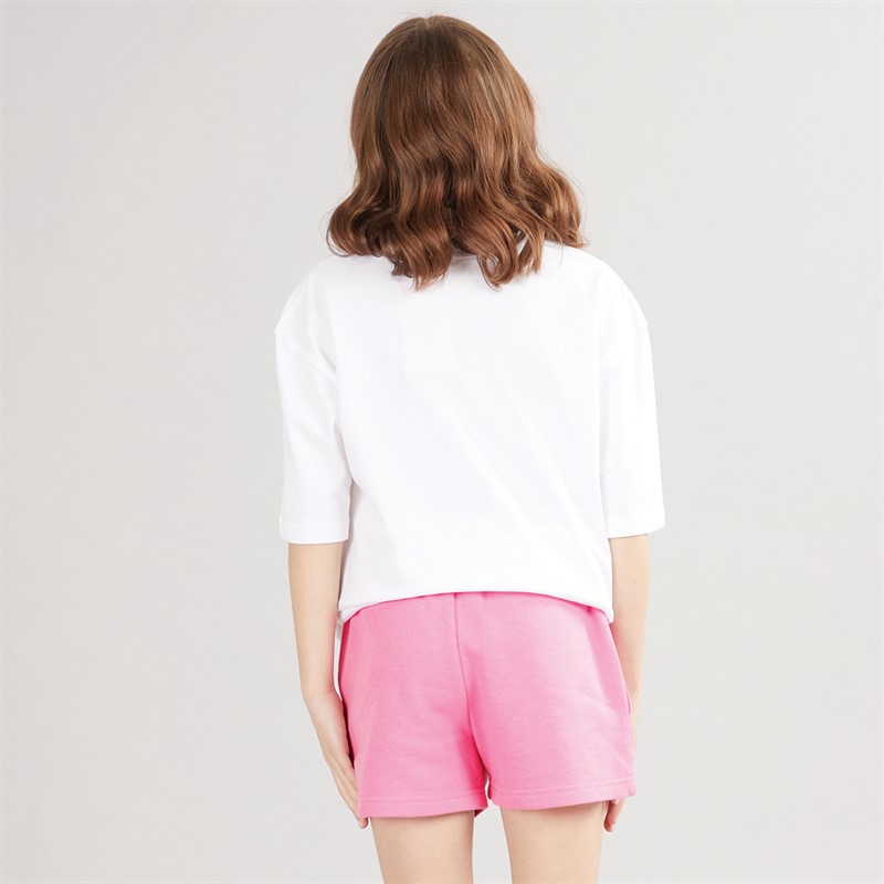 Juicy Couture Girls Oversized T-Shirt And Jersey Shorts Set Pink Cosmos