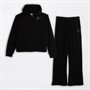 Juicy Couture Girls Zip Thru Hoodie And Wide Leg Joggers Set Black