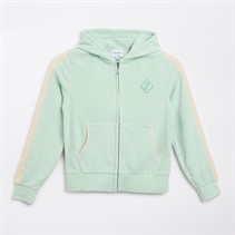 Juicy Couture Girls Towelling Zip Through Hoodie Surf Spray