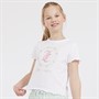 Juicy Couture Girls Lettuce Hem Cropped T-Shirt Bright White