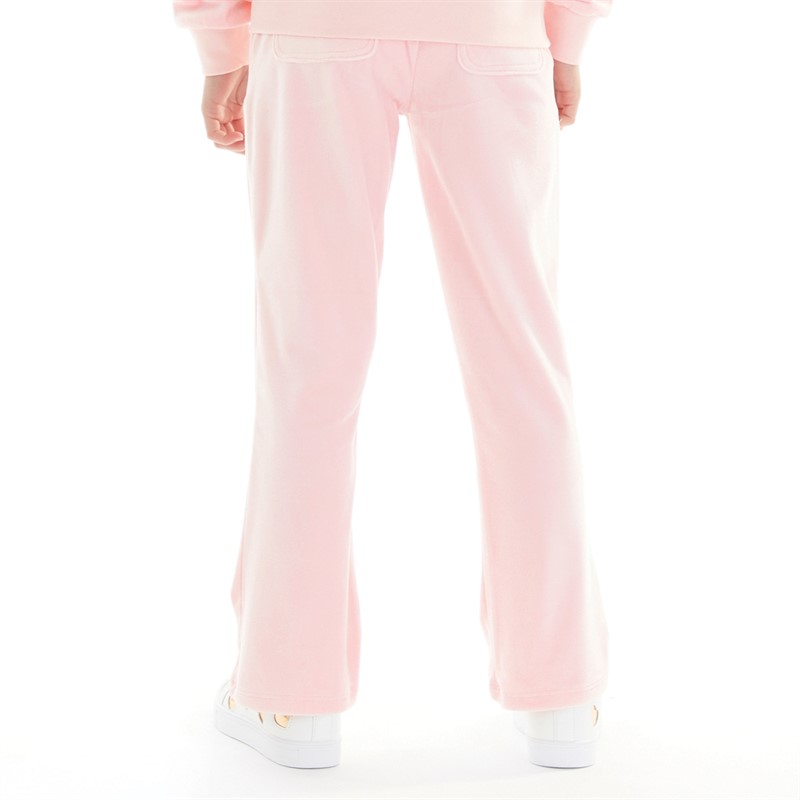 Juicy Couture Girls Diamante Bootcut Joggers Almond Blossom