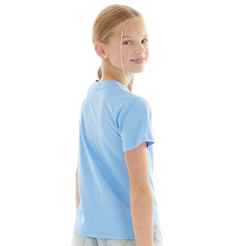 Juicy Couture Girls Tonal T-Shirt Della Robbia Blue