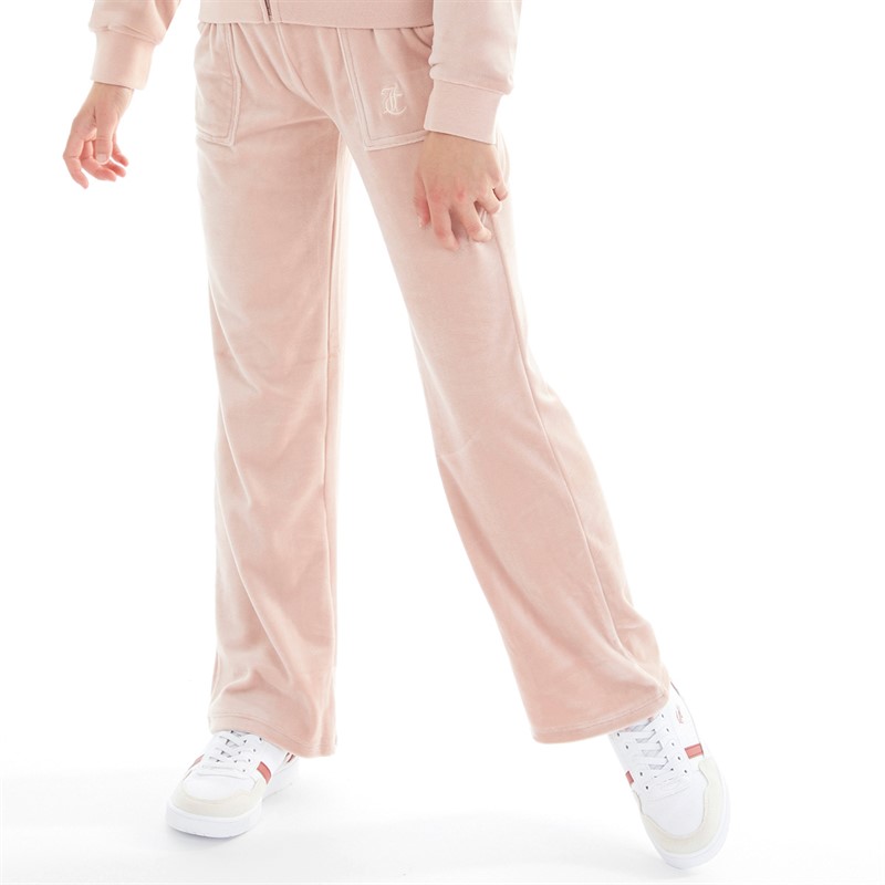 Juicy Couture Girls Tonal Wide Leg Joggers Adobe Rose