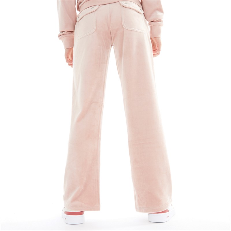 Juicy Couture Girls Tonal Wide Leg Joggers Adobe Rose