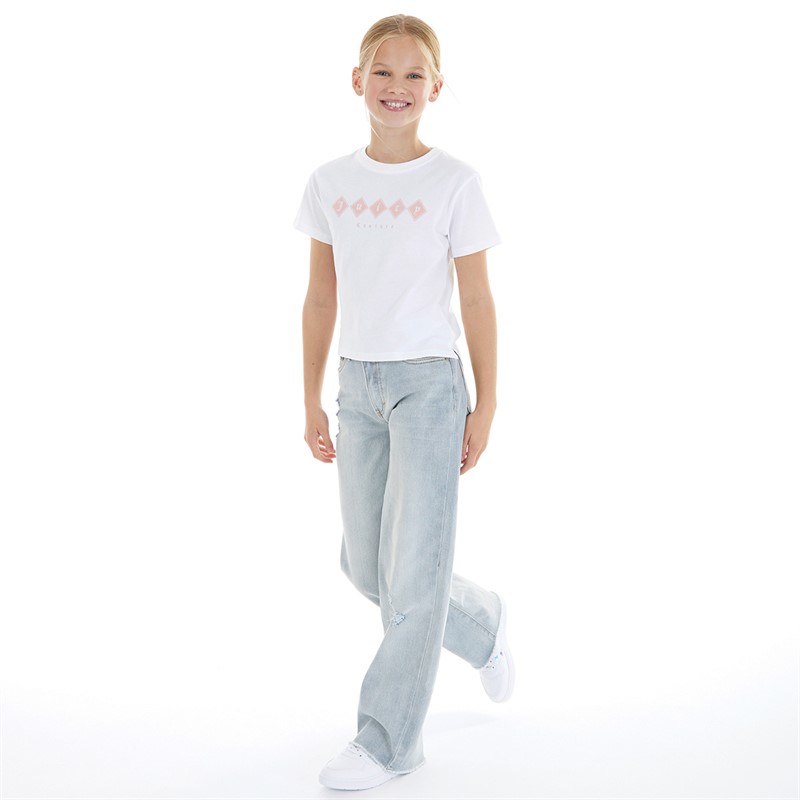 Juicy Couture Girls Tonal T-Shirt Bright White