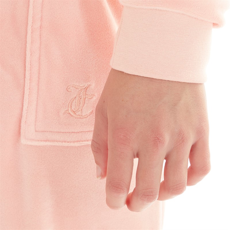 Juicy Couture Girls Tonal Wide Leg Joggers Peach Amber