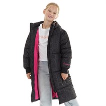 Juicy Couture Girls Monogram Quilted Puffer Jacket Black