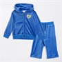 Juicy Couture Girls Heart Velour Zip Hoodie And Flare Joggers Tracksuit Beaucoup Blue