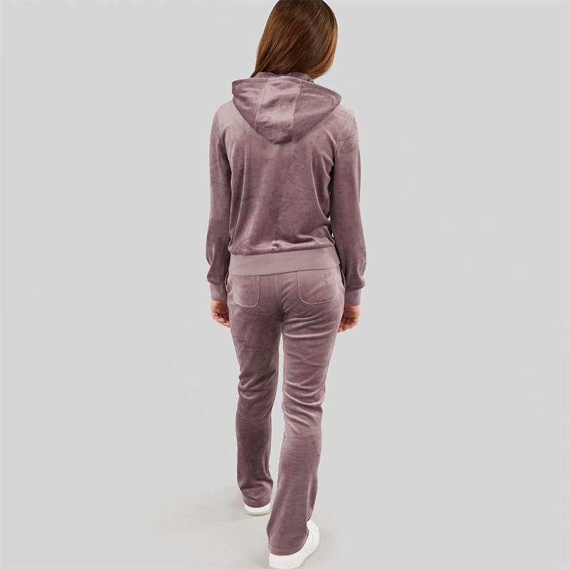 Juicy Couture Girls Velour Zip Through Hoodie And Bootcut Joggers Tracksuit Ephemera