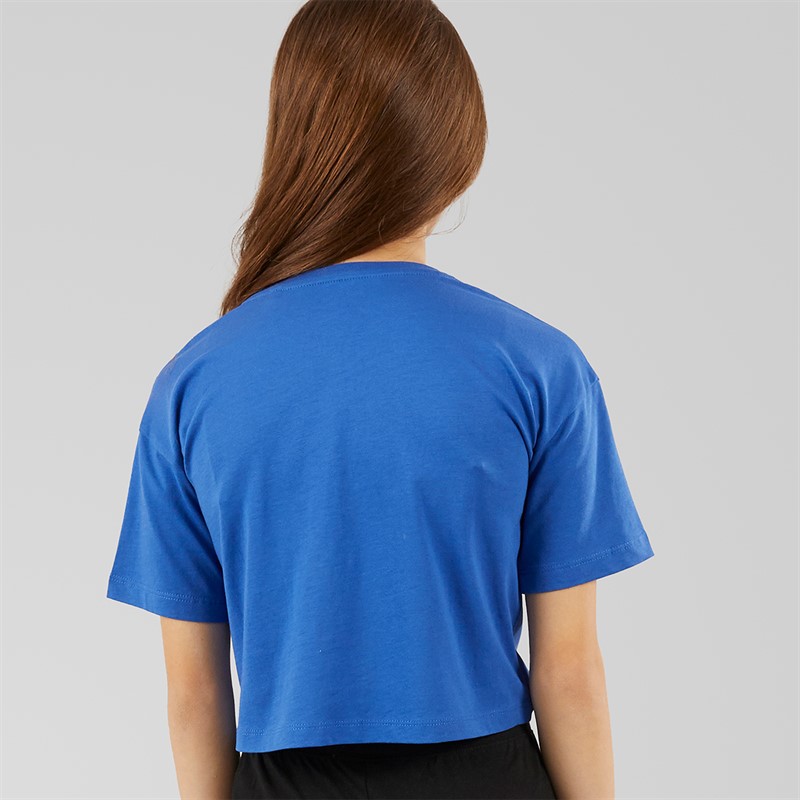 Juicy Couture Girls Tonal Boxy T-Shirt Beaucoup Blue