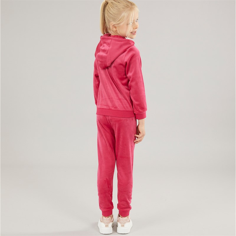 Juicy Couture Girls Heart Velour Zip Hoodie And Joggers Tracksuit Cherries Jubilee