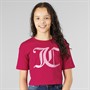 Juicy Couture Girls Tonal Boxy T-Shirt Cherries Jubilee