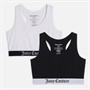 Juicy Couture Girls Two Pack Crop Tops Black