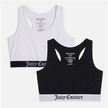 Juicy Couture Girls Two Pack Crop Tops Black