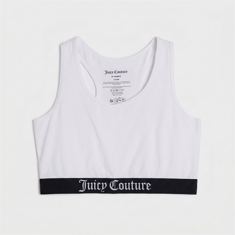 Juicy Couture Girls Two Pack Crop Tops Black