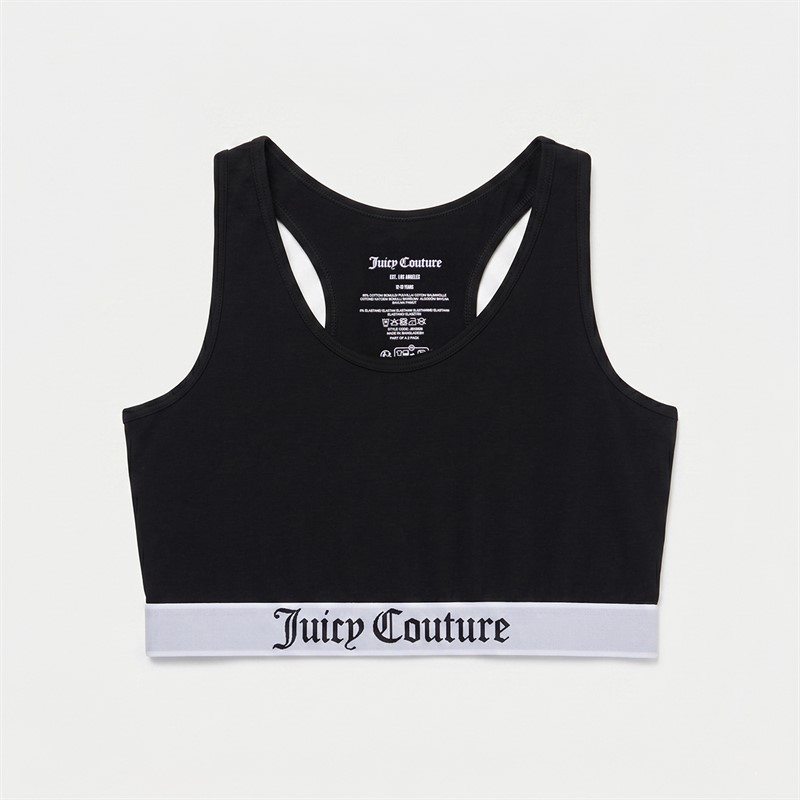 Juicy Couture Girls Two Pack Crop Tops Black