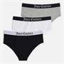 Juicy Couture Girls Three Pack Hipster Briefs Black