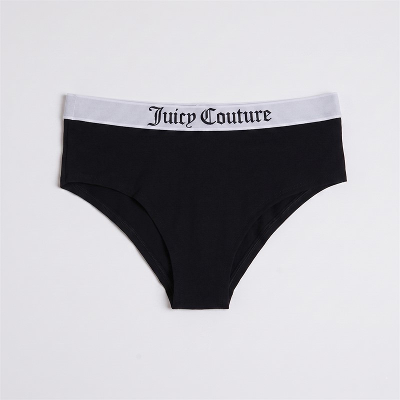 Juicy Couture Girls Three Pack Hipster Briefs Black