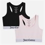 Juicy Couture Girls Two Pack Crop Tops Cherry Blossom