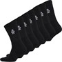 Jeff Banks Mens Seven Pack Crew Socks Black