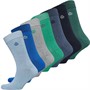 Jeff Banks Mens Seven Pack Plain Dress Socks Forest Green/Blue/Cobalt/Grey/Green/Denim/Navy