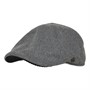 Jeff Banks Mens Fleece Lined Melton Flat Cap Charcoal