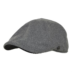 Buy Jeff Banks Mens Fleece Lined Melton Flat Cap Charcoal