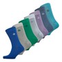 Jeff Banks Mens Seven Pack Plain Socks Blue/Grey/Green/Mint/Lilac/Denim/Blue