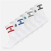 Jeff Banks Mens Seven Pack Crew Socks White/Red/Blue/Grey/Blue/Navy/Green/Blue